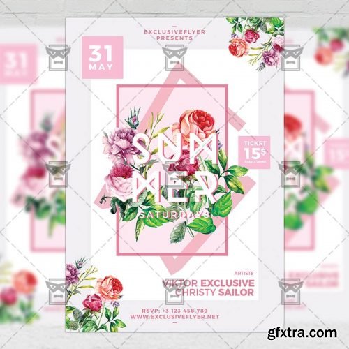 Summer Saturdays – Seasonal A5 Flyer Template