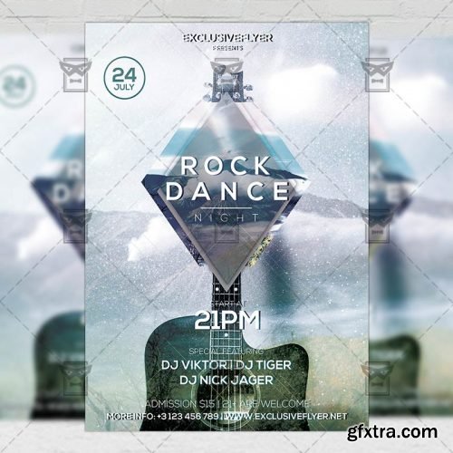 Rock Dance Night – Club A5 Flyer Template