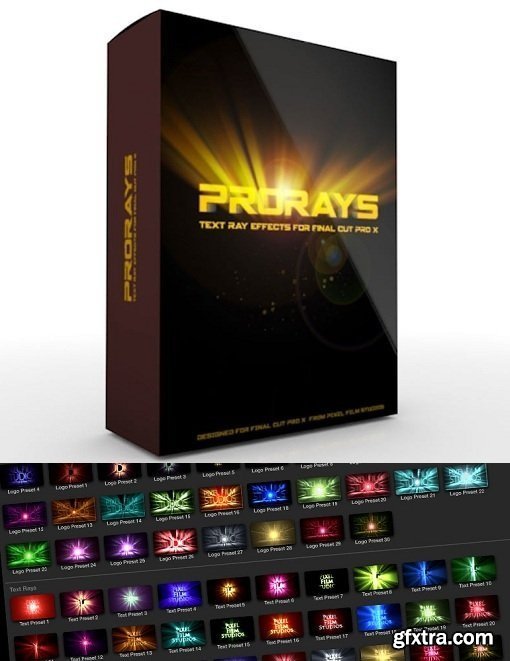 Pixel Film Studios - ProRays - Text Ray Effects for Final Cut Pro X macOS