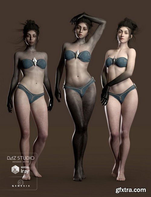 Daz3D - Ceridwen and Fantasy Skins for Genesis 3 Female