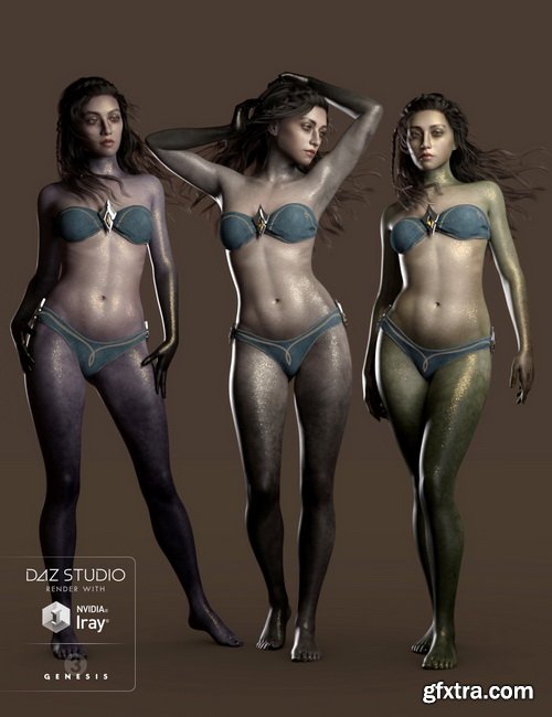 Daz3D - Ceridwen and Fantasy Skins for Genesis 3 Female