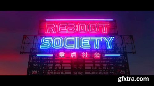 Videohive Neon Billboard Logo Revealer 21763750