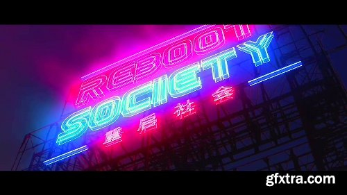 Videohive Neon Billboard Logo Revealer 21763750