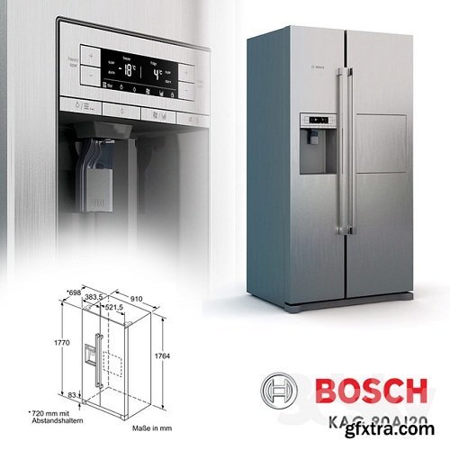 Refrigerator Bosch KAG 90AI20 3d Model