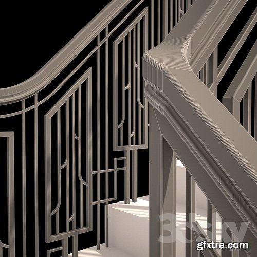 Forged guard of the Art-Deco staircase