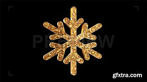 Gold Sparkle Snowflake Pack 82992