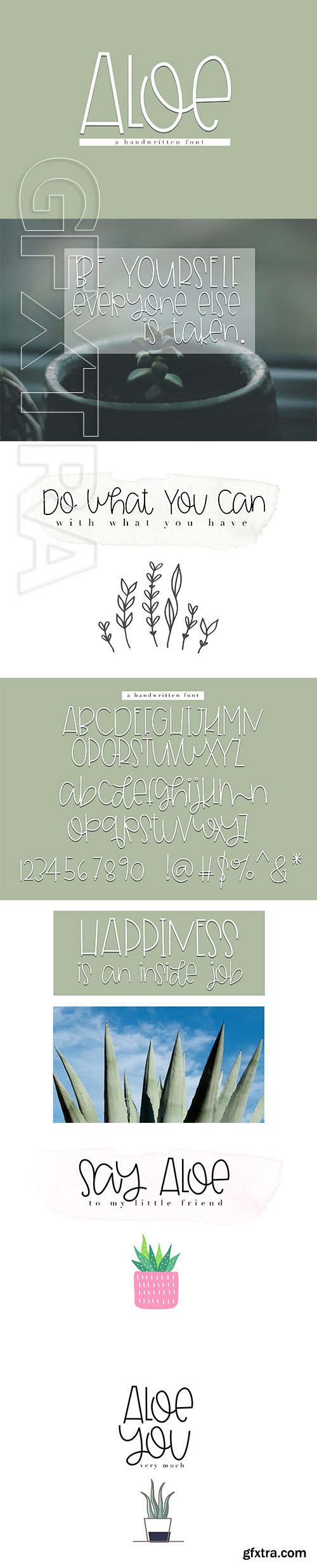 CreativeMarket - Aloe - A Handwritten Font 2583429