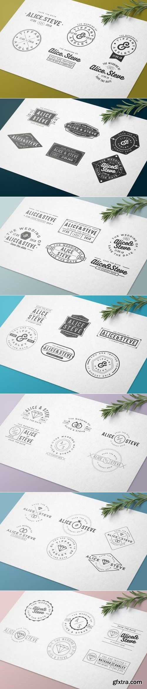 Multipurpose Wedding Badges Bundle