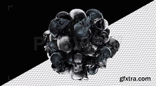 Ball Of Pulsating Skulls - Motion Graphics 83826