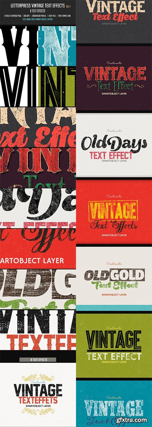 Letterpress Vintage Text Effects 2