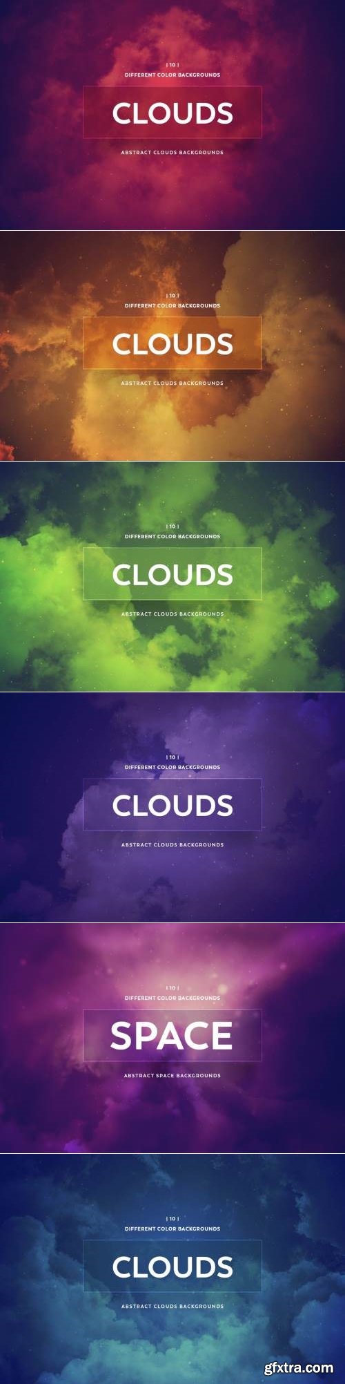 Abstract Clouds Backgrounds Bundle