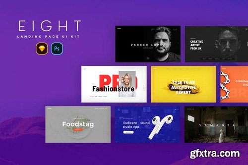 Eight - Landing page UI Kits