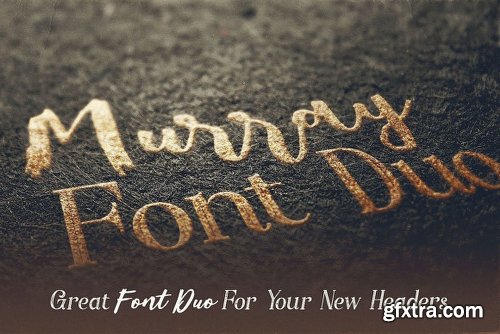 Murray Script Font Duo Font Family - 3 Fonts