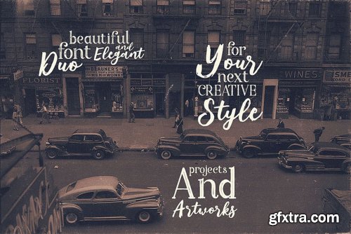 Murray Script Font Duo Font Family - 3 Fonts