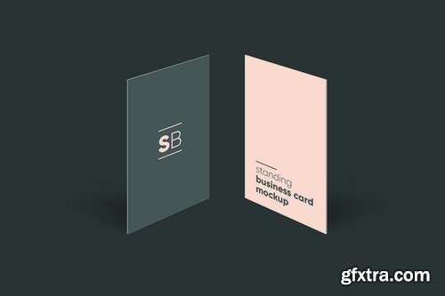 Standing Business Card Mockup