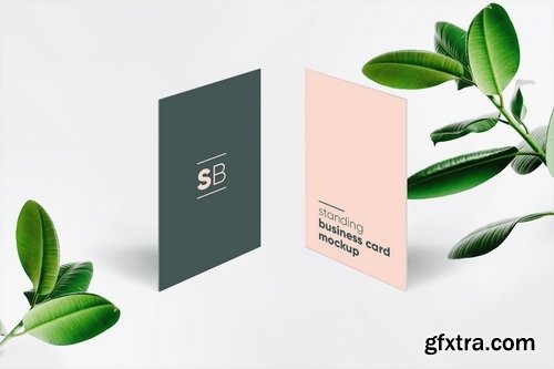 Standing Business Card Mockup