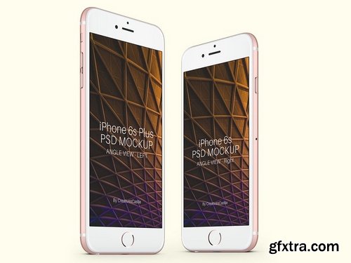 iPhone 6s Rose Gold PSD Mockup Pack