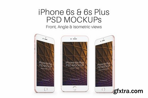 iPhone 6s Rose Gold PSD Mockup Pack