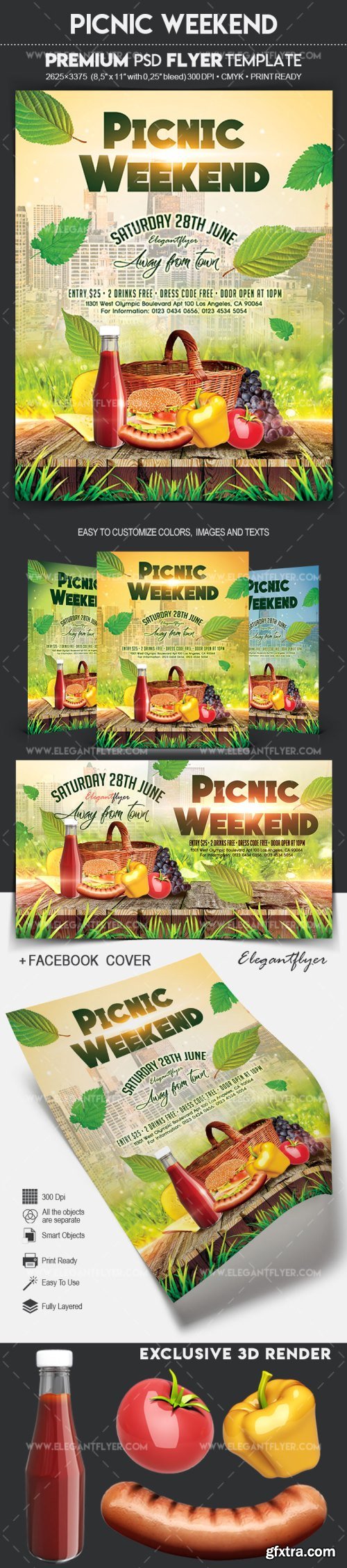 Picnic Weekend – Flyer PSD Template