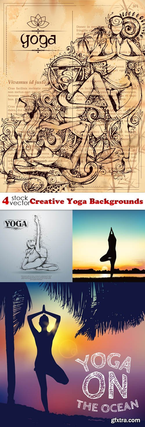 Vectors - Creative Yoga Backgrounds