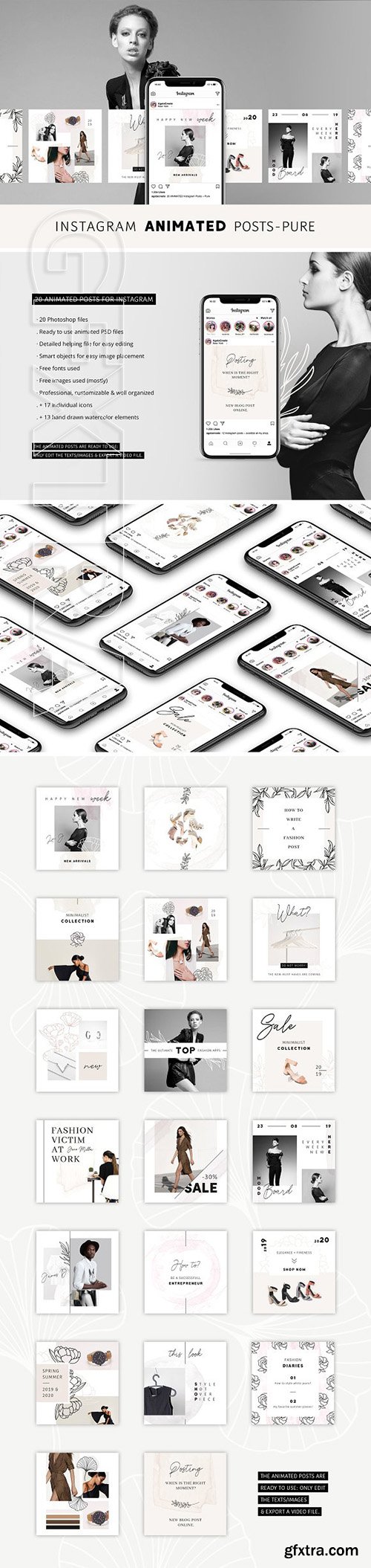 CreativeMarket - ANIMATED Instagram Stories – Pure 2582873