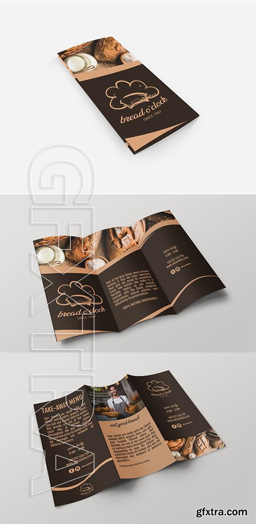 CreativeMarket - Bread Oclock Trifold Template 2582110