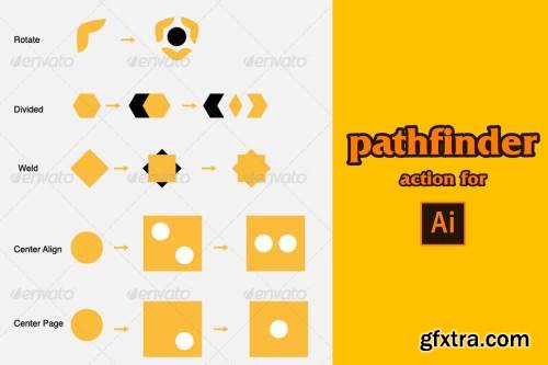 pathfinder action for adobe illustrator