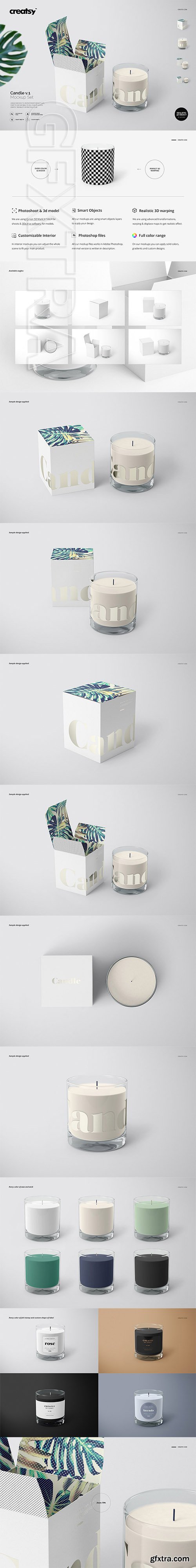 CreativeMarket - Candle Mockup Set v1 2577633