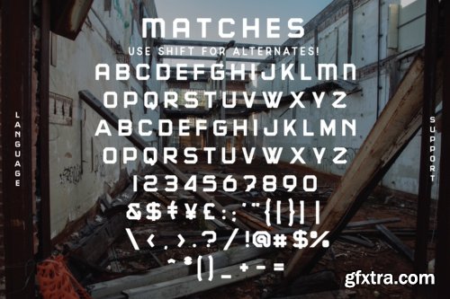 Matches Font Family - 4 Fonts