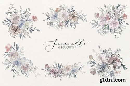 CM - Sensuale Watercolor Floral Clipart 2484565