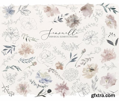 CM - Sensuale Watercolor Floral Clipart 2484565