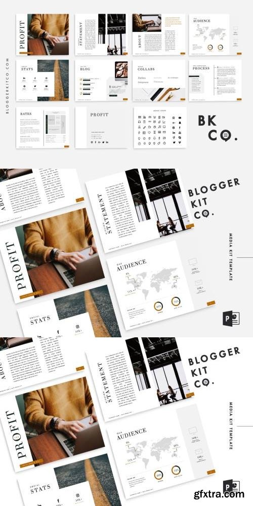 Financial Blog Media Kit | 10 Pages| PowerPoint