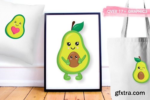 CreativeMarket Avocado graphics and illustrations 2546506