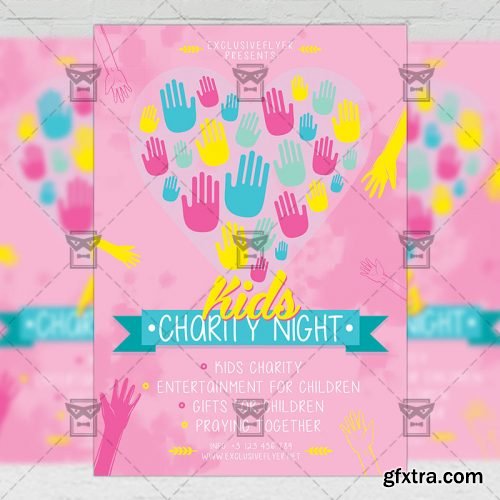 Kids Charity Night – Community A5 Flyer Template
