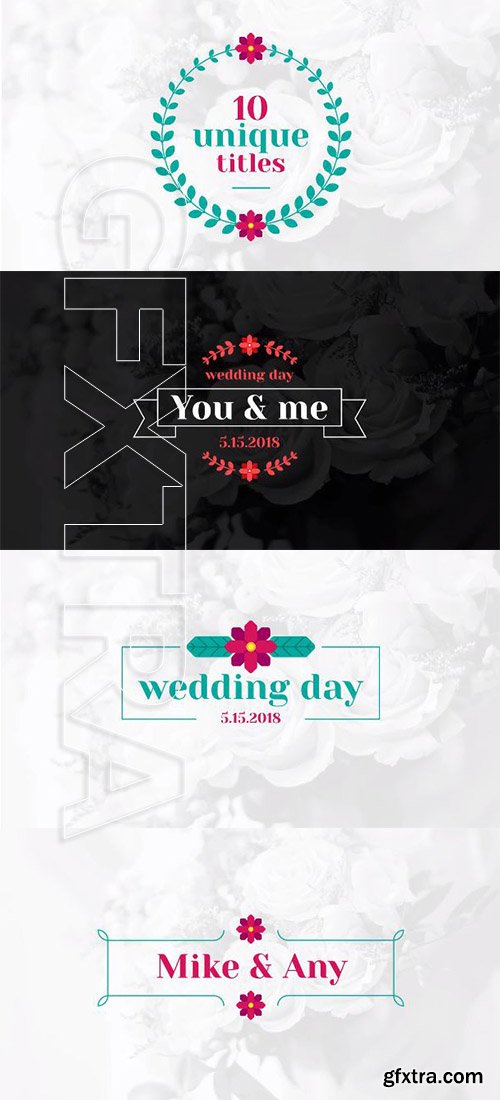 Floral Wedding Titles - After Effects 84109