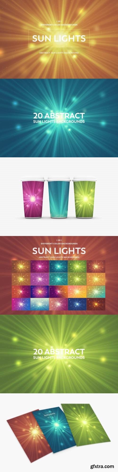 Abstract Sun Lights Backgrounds