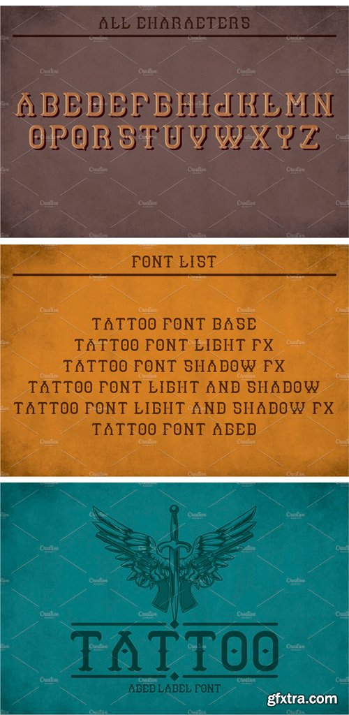 CM - Tattoo Modern Label Typeface 2392970