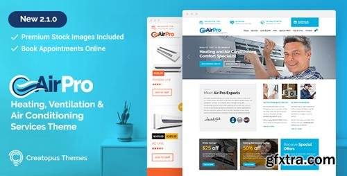 ThemeForest - AirPro v2.1.1 - Heating and Air conditioning WordPress Theme for Maintenance Services - 17143566