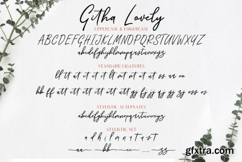 Githa Lovely Font Family - 2 Fonts