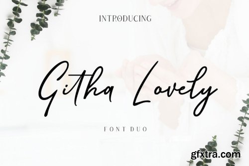 Githa Lovely Font Family - 2 Fonts