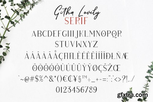 Githa Lovely Font Family - 2 Fonts