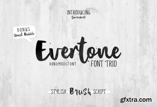 Evertone Font Family - 3 Fonts