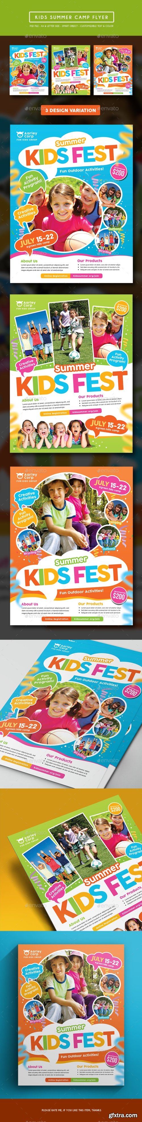 Graphicriver - Kids Summer Camp Flyer 15249803