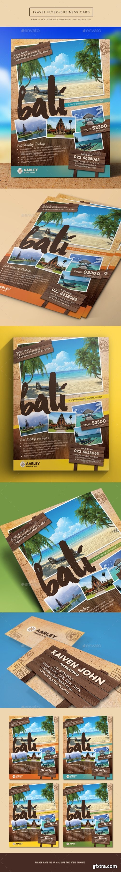 Graphicriver - Travel Flyer + Business Card 15109915