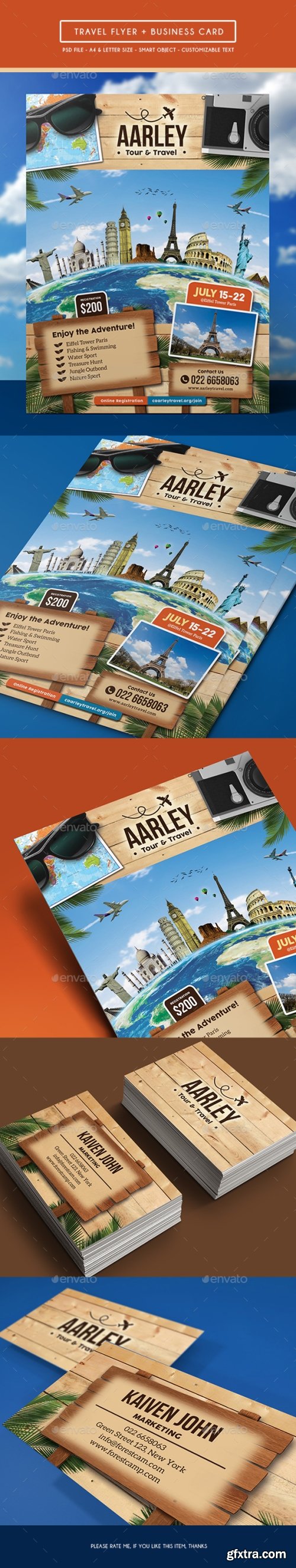 Graphicriver - Travel Flyer + Business Card 16176044