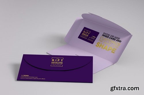Gift Envelope Invitation Gift Check Mockup