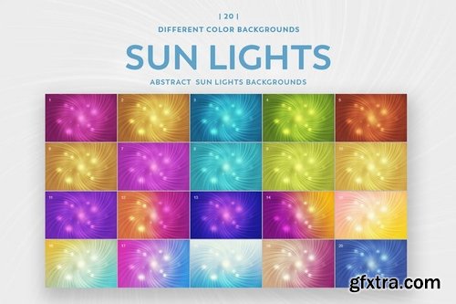 Abstract Sun Lights Background