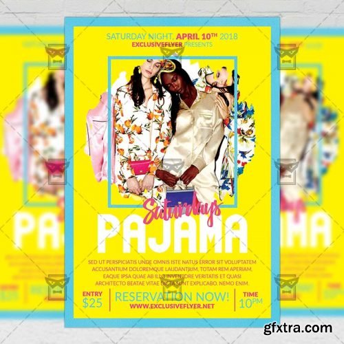 Pajama Saturdays – Club A5 Flyer Template