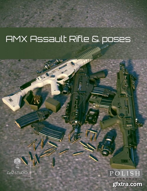 Daz3D - AMX Assault Rifle and Poses