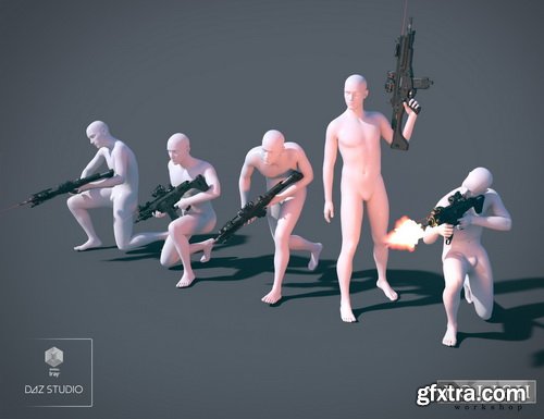 Daz3D - AMX Assault Rifle and Poses